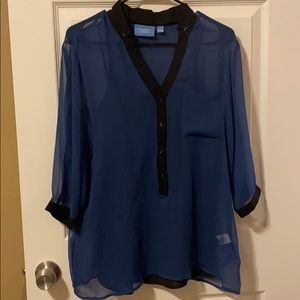 Sheer tunic with built in camisole